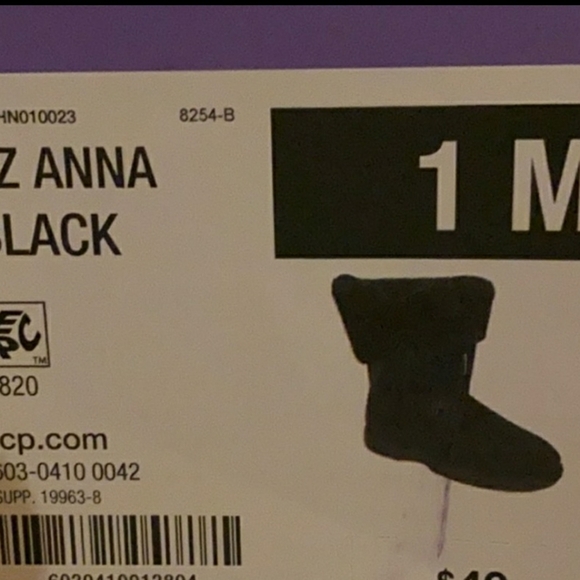 Arizona Little Girls Anna Flat Heel Color Black Size 1 - Picture 2 of 7